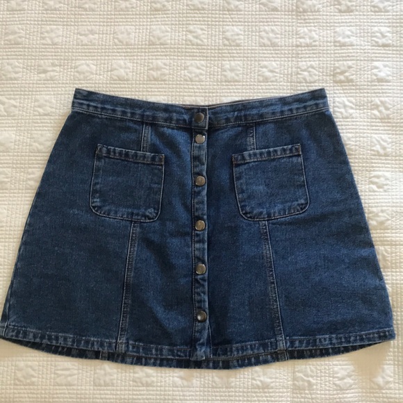 BDG Button Down Denim Skirt - Picture 1 of 5